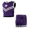 Little King NCAA Toddler/Youth Girls Team 2 Piece Cheer Dress-Kansas State-2T view 2