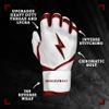 BRUCE BOLT Chrome Series Long Cuff Maroon Batting Glove - Maroon Youth Small view 2