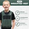 Weighted Vest for Kids - Adjustable Compression Vest, Medium (Ages 5-9), 6 Removable Weights, Breathable Snug Fit view 4