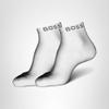 BOSS Mens 2-pair Bold Logo Cotton Short Socks, Marshmellow White, 7-13 US view 2