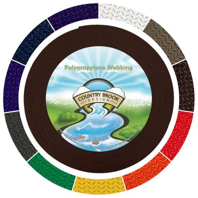 Country Brook Design - 1" Heavy Polypropylene Webbing Strap - 700 LB Tensile Strength - Soft & Flexible, Versatile Strap for Outdoor Use - 25 Yards, Brown