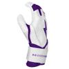 BRUCE BOLT Chrome Series Long Cuff Purple Batting Glove - Purple Youth Medium view 4