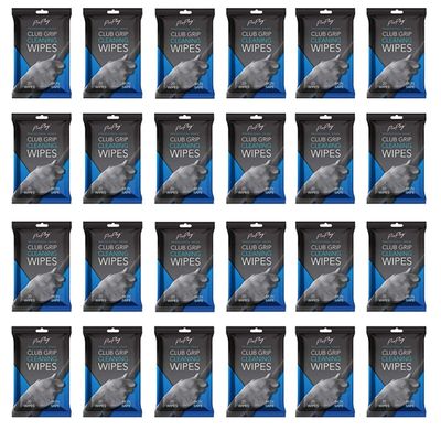 ProPlay Club Grip Cleaning Wipes | Powerful Cleaner Removes Grime, Dirt, and Sweat | Restore Tackiness of Golf Club Grips | Convenient, Resealable Pack - Unscented 24 Pack