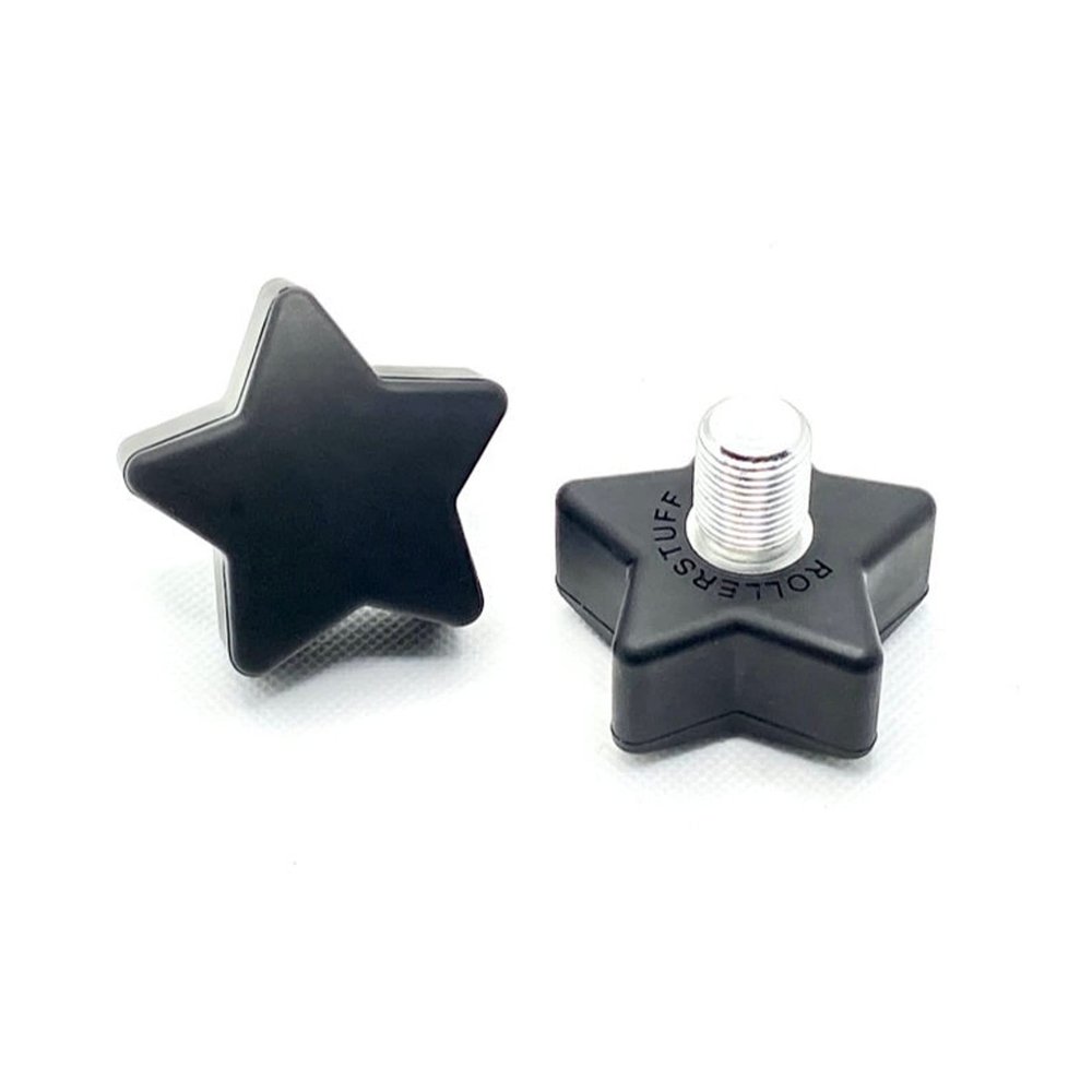 ROLLERSTUFF Twinkle Toes Star Toe Stops, Paul Stanley Black (Pair)