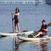ISLE Surf and SUP Switch Inflatable Hybrid Kayak-Stand Up Paddle Board | 2in1- Kayak & Bundle, Incl. Seat, Paddle, Hand Pump, Travel Bag, 11.6 x 35.5 6 in - max. 425 lbs Seafoam/Navy, view 2