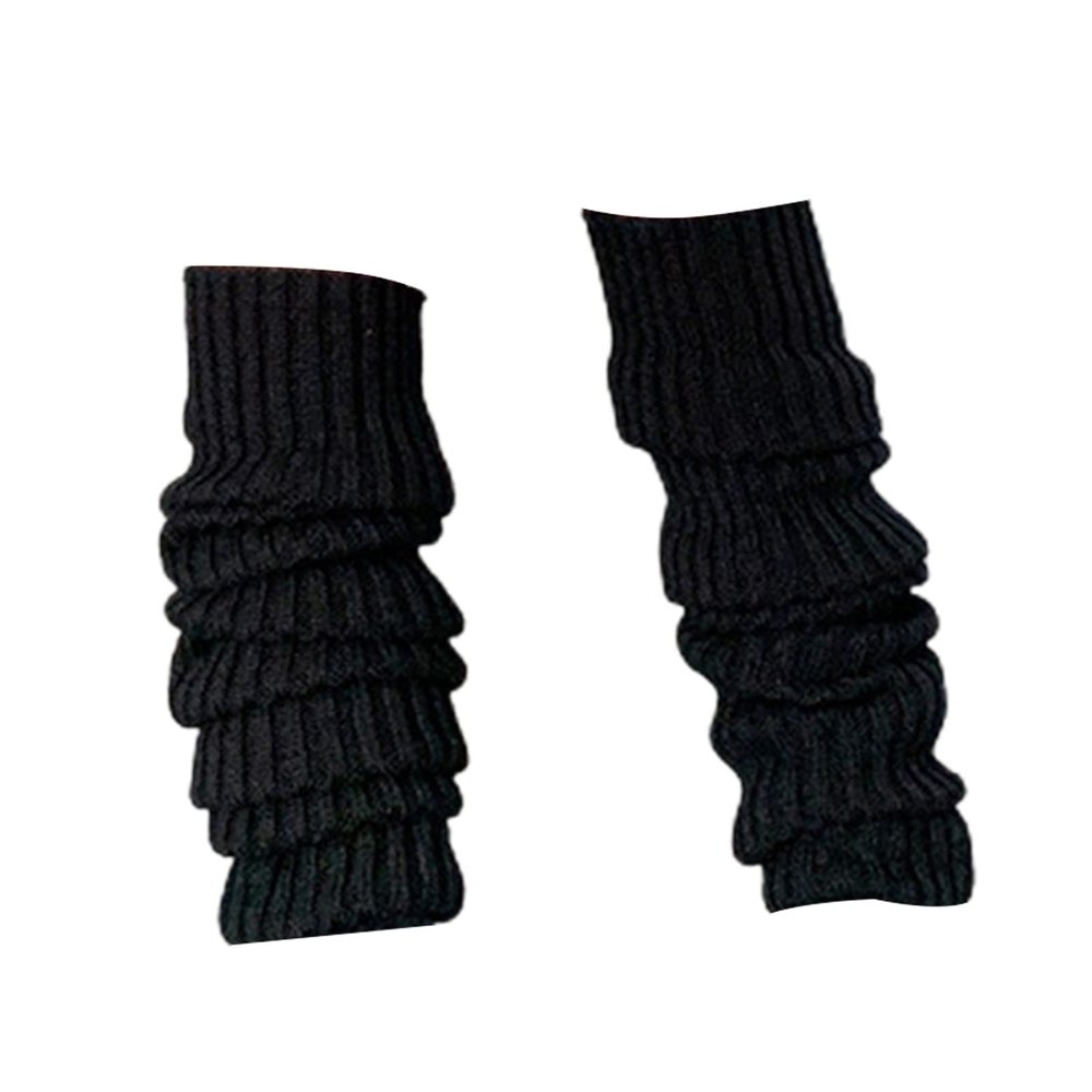 AkoMatial Leg Warmers Ribbed Leg Warm Pile Up Socks Warm compatible with Autumn Winter H One Size