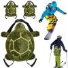 3pcs Turtle Butt Pads for Snowboarding Ski Protective Gear Set Cute Turtle 3D Hip Protectors for Skating Tortoise Cushion Padded Turtle Knee Pad for Kids Adults Skiing Roller Protection (Green) view 1