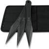 JXE JXO Throwing Spikes, 9.4" Stainless Steel No Spin Throwing Set with Nylon Belt Sheath view 1