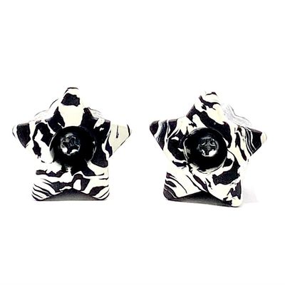 ROLLERSTUFF Bolt-On Twinkle Toes Star Toe Stops, Cruella Swirl (Pair)