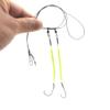 SENYUBBY High Strength 49-Strands Steel Wire Leader Rigs with Hooks Swivels Snap Connect,Saltwater Fishing Assecories Steel Wire Leader with Nylon-Coating view 2