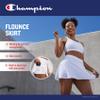 Champion Women's City Flounce, Perforated Sports Skort, Pull-On Stretch Tennis Skirt with Shorts, C-Patch, 3' Inseam, Odyssey, XX-Large view 4