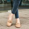 Cvistpieo Loafers for Women Business Casual Shoes Comfortable & Lightweight Penny Loafers Slip On Work Flats Suede Beige Size 9 Wide Width view 3