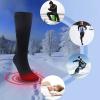 FUUBAMB00 Winter Heated Socks Men Women Thermal Cotton Socks Rechargeable Foot Warmer for Outdoor Skiing Cycling No Batteries,Black view 3