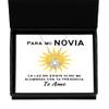 para mi Novia, la luz no existe si no me alumbras con tu presencia, Regalo para Novia - Pendiente, Collar de Plata con nudo de Amor view 1