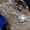 para mi Novia, la luz no existe si no me alumbras con tu presencia, Regalo para Novia - Pendiente, Collar de Plata con nudo de Amor view 4