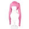 TO KU TOO YUO Anime Cosplay Wig 80cm Long Pink Curly Hair Wigs Heat Resistant Synthetic Hair Party Woman Wigs + Wig Cap (A) view 1