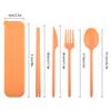 Reusable Utensils Set with Case, 4 Sets Plastic Spoons and Forks Set Plastic Camping Utensil Set, Travel Cutlery Set Lunch Box Accessories for Teens Adults Lunch Box, School or Daily Use view 2