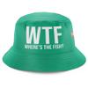 Fishing Gifts for Men, WTF Wheres The Fish, Funny Fishing Hat, Fishing Bucket Hat, Sun Hat for Fishing Green view 1
