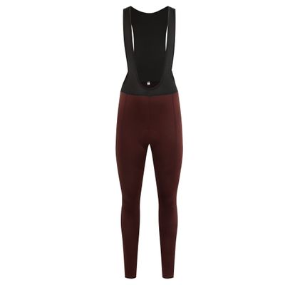 Coconut Ropamo CR Men's Cycling Bib Tights PRO Padded Winter Thermal Bike Bib Pants Leggings Riding Bike Bib Tights (M, Thermal-Brown)