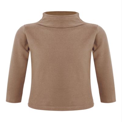 Fldy Toddler Baby Boys Girls Thermal Underwear Long John Long Sleeve Turtleneck T-Shirt Fleece Baselayer Shirts Coffee 7-8 Years