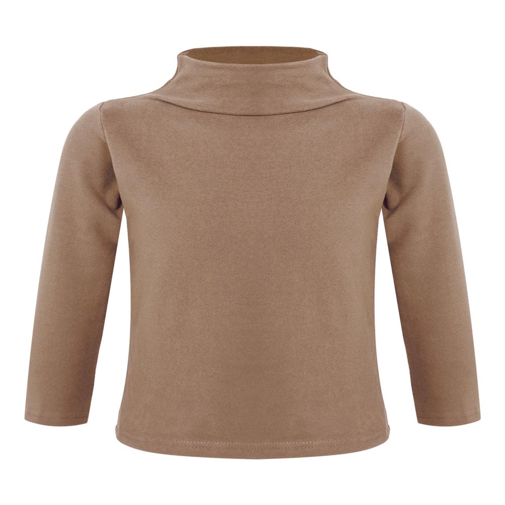 Fldy Toddler Baby Boys Girls Thermal Underwear Long John Long Sleeve Turtleneck T-Shirt Fleece Baselayer Shirts Coffee 7-8 Years