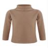 Fldy Toddler Baby Boys Girls Thermal Underwear Long John Long Sleeve Turtleneck T-Shirt Fleece Baselayer Shirts Coffee 7-8 Years view 1
