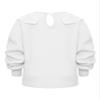 iiniim Baby Kids Long Sleeve Lace Doll Collar Blouse Solid Color T-Shirts Tops White 18-24 Months view 4