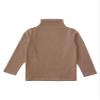 TiaoBug Toddlers Baby Boys Girls Basic Solid Color Turtleneck T-Shirt Tops Cotton Mock Neck Long Sleeve Clothes Coffee 7-8 Years view 3