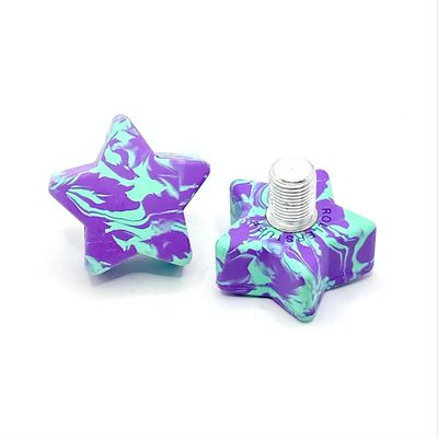 ROLLERSTUFF Twinkle Toes Star Toe Stops, Sully Swirl (Purple/Aqua), Pair