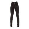 Women High Rise Button Front Skinny Jeans Stretch Classic Casual Slim Fit Denim Pants Butt Lift Tapered Jean Trouser (Black,Small) view 1