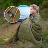 GLORSIGN Outdoor Puffy Camping Blanket, Lightweight Down Alternative Puffy Printed Camping Large Ultra Warm Hammock Top Quilt Waterproof Blanket for Traveling Picnic Beach Party Cold Weather (Olive) view 3