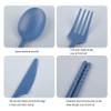 Reusable Utensils Set with Case, Eco-Friendly Bpa Free Plastic Travel Utensils, 1 Sets Plastic Spoons and Forks Set for Lunch Box, Picnic, Travel, Camping (Blue) view 2