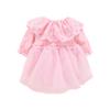 Baptism Dresses for Baby Girls Christening Infant Baby Embroidery Floral Lace Long Sleeves Princess Dress Bonnet Baby First 1st Communion Birthday Pageant Tutu Dress Gown Newborn Fall Autumn Clothes view 2