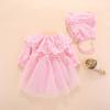 Baptism Dresses for Baby Girls Christening Infant Baby Embroidery Floral Lace Long Sleeves Princess Dress Bonnet Baby First 1st Communion Birthday Pageant Tutu Dress Gown Newborn Fall Autumn Clothes view 3