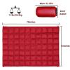 GLORSIGN Outdoor Puffy Camping Blanket, Lightweight Down Alternative Puffy Printed Camping Large Ultra Warm Hammock Top Quilt Waterproof Blanket for Traveling Picnic Beach Party Cold Weather (Red) view 2