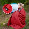 GLORSIGN Outdoor Puffy Camping Blanket, Lightweight Down Alternative Puffy Printed Camping Large Ultra Warm Hammock Top Quilt Waterproof Blanket for Traveling Picnic Beach Party Cold Weather (Red) view 3