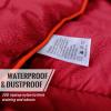 GLORSIGN Outdoor Puffy Camping Blanket, Lightweight Down Alternative Puffy Printed Camping Large Ultra Warm Hammock Top Quilt Waterproof Blanket for Traveling Picnic Beach Party Cold Weather (Red) view 4