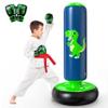 QPAU Inflatable Punching Bag, 48 Inch Stable Inflatable Boxing Bag for 3-6 Kids,Dinosaur Toy & Gifts for Boys and Girls, Kids Boxing Set for Practicing Karate, Taekwondo view 1