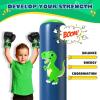 QPAU Inflatable Punching Bag, 48 Inch Stable Inflatable Boxing Bag for 3-6 Kids,Dinosaur Toy & Gifts for Boys and Girls, Kids Boxing Set for Practicing Karate, Taekwondo view 2