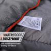 GLORSIGN Outdoor Puffy Camping Blanket, Lightweight Down Alternative Puffy Printed Camping Large Ultra Warm Hammock Top Quilt Waterproof Blanket for Traveling Picnic Beach Party Cold Weather (Gray) view 4