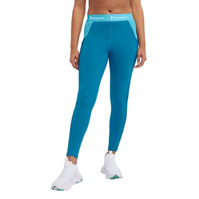 Champion Women's Absolute Leggings, 7/8 Tights, Moisture-Wicking, Script Waistband, 25" Inseam