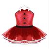Hansber Girls Sequins Halter Bowtie Texudo Leotard Tutu Dress Ringmaster Circus Show Costume Halloween Christmas Outfit Bowtie Red A 8 Years view 1