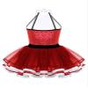 Hansber Girls Sequins Halter Bowtie Texudo Leotard Tutu Dress Ringmaster Circus Show Costume Halloween Christmas Outfit Bowtie Red A 8 Years view 2