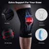 AONIJIE Knee Braces for Knee Pain Women Men, 2 Pack Knee Compression Sleeve with Patella Gel Pad, Knee Support for Running, Basketball, Weightlifting, Gym, Workout, Sports (Black, S) view 3