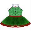 Hansber Girls Sequins Halter Bowtie Texudo Leotard Tutu Dress Ringmaster Circus Show Costume Halloween Christmas Outfit Bowtie Green A 6 Years view 3
