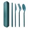 Camping Utensil Set, 1Set Reusable Utensils Set with Case, Portable Travel Utensils with Case, Eco Friendly Plastic Utensils Set for Travel Picnic Camping or Daily Use (Green) view 1