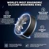 Egnaro Silicone Rings for Men 1/4/6 Multipack of Breathable Mens Silicone Rubber Wedding Rings Bands - Step Edge view 2