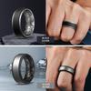 Egnaro Silicone Rings for Men 1/4/6 Multipack of Breathable Mens Silicone Rubber Wedding Rings Bands - Step Edge view 3