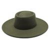 Classic British Style Big Wide Brim Fedora Hat for Women Felt Church Hats Wedding Dress Jazz Cap Yellow 57-59cm view 2