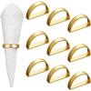 Nemeae 10 Pieces Gold Rings Metal Ring Holders Modern Design Ring Holder Metal Semicircle Buckles view 1